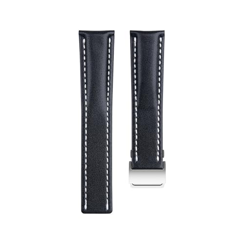 Bracelet montre cuir véritable 22mm pour Breitling Avenger élégance intemporelle