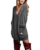 ❤️ZANZEA Sexy Oberteile für Frauen, perfekt für den täglichen Gebrauch, Nacht Party, Business, Urlaub, Freudenfest und sogar Büro. Schickes Winterkleid-dieses Kleid passt gut zu Hosen, Röcke, Turnschuhe, Jeans und so weiter tragen, als auch sieht schick aus unter Mantel.