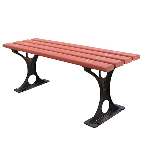 Banco Jardin Exterior Estructura de Hierro Fundido Robusto y Duradero Espacioso y Cómodo Banco Esquinero Lmpermeable Ldeal para Patios, Parques y Balcones(Yellow)