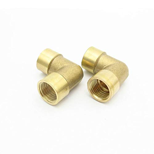 Codo de latón macizo de 90 grados con roscas macho hembra de 1/4 6