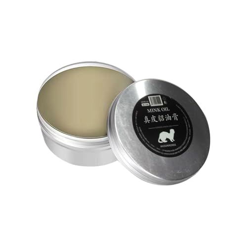 Crema de acondicionador de cuero - Bálsamo para el cuidado del de visón, ingredientes naturales | Nurishes y protege la hierda | Ideal para zapatos, bolsos, sofás, interiores de automóviles, si