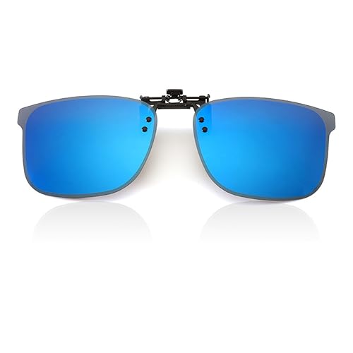 Ovyntremis Occhiali da Sole Clip-On Polarizzati UV400 – Protezione Totale, Visione Nitida e Comfort per Guida, Ciclismo ed Escursioni (Blu)