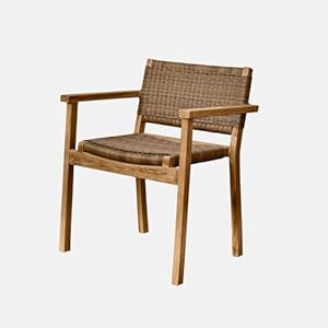 Loberon Gartenstuhl Calvini Teakholz Braun