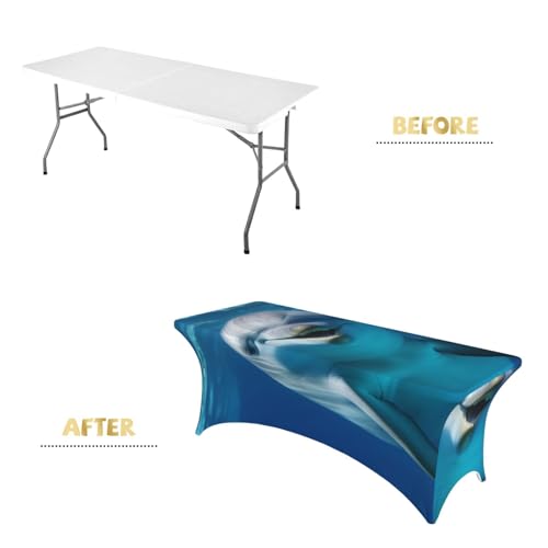 Nappe de table rectangulaire universelle extensible pour buffet de mariage - 4