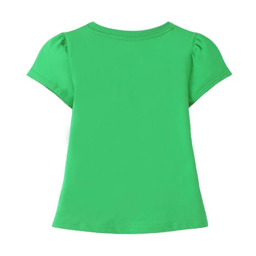 Image of HILEELANG Toddler Girl Summer Short Sleeve Cotton Bunny Graphic Short Sleeve Fun Holiday Summer Casual Tshirt