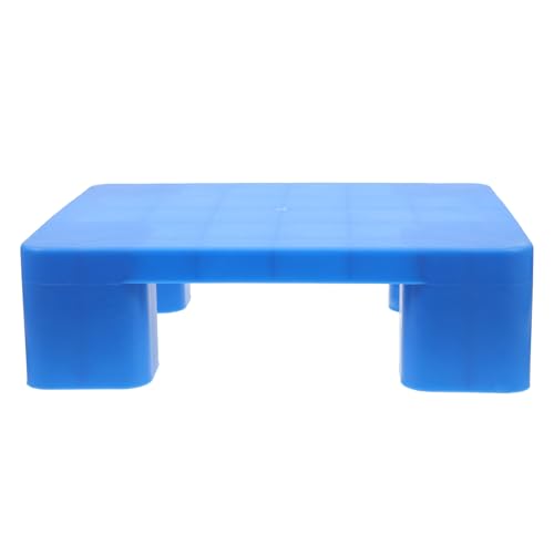 Housoutil Palet de Plástico Azul 40X30X12 CM para Almacén y Supermercado Plataforma Resistente para Suelo Palet Multifuncional para Garaje Almacenamiento y Exposición