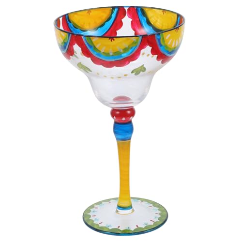 LABRIMP Vidrio Pintado Mano Copa De Vino Pintada Mano Copa De Margarita Para Cóctel Para Fiestas y Celebraciones