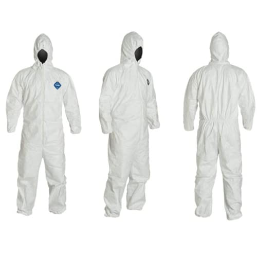 Tyvek Disposable Suit By Dupont With Elastic Wrists, Ankles And Hood (2Xl),White,Xx-Large #TOP1