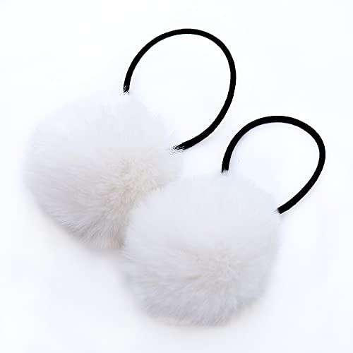 Wambere 10 unidades de bonitos tocados de 5 cm,pompones para el pelo de bebé,pequeñas bolas para coletas,coletas de pelo para niñas,gomas para el pelo,accesorios para el pelo,soporte para cola de