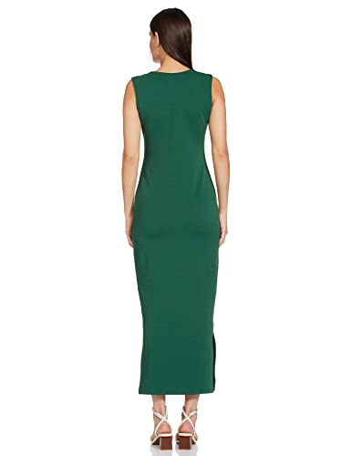 Image of Amazon Brand - Symbol Women's Crepe Bodycon One Piece Maxi Length Dress (with Color Block)