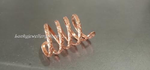 Real Copper finger splint double Wrab rings, Arthritis Health Copper Ring Ladies Fingers Thumb Jewelry, Handmade ring for men women, Splint Ring for PIP or DIP Joint,2