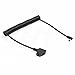 HangTon Coiled Power Cable D-tap to DC Barrel 5.5 2.1mm Right Angle for SmallHD AC7 Atomos Ninja Shogun Inferno Camera Monitor