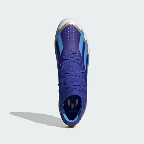 adidas Unisex-Adult X Crazyfast League Firm Ground, Lucid Blue/Blue Burst/White, 10.5