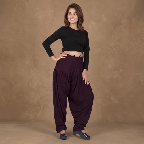 Image of FASHION GALLERY Women's Rayon Relaxed Fit Patiala Salwar with Full Length Drawstring Closure Type and Flexible Waist | Patiala Pant for Woman Free Size Fit Upto XXL