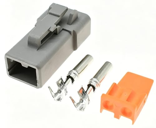 Juego de conector automático de 2 pines macho y hembra serie DTP06-2S y DTP04-2P