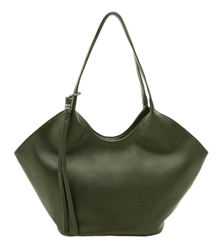 Sac shopper FREDsBRUDER My Bestie Tulip en cuir kaki pour femme