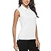 AIRIKE Golf Polo Shirts for Women Sleeveless Summer Sports Athletic Fashionable Workwear-Quick Dry Womens Tank Tops (White, XX-Large)