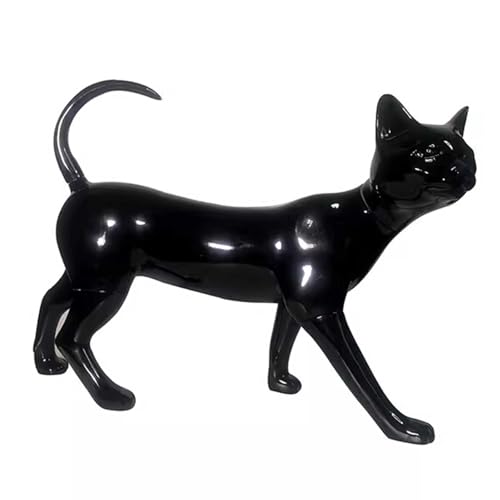 Resin Cat Mannequin Display, Full Body, Black Standing