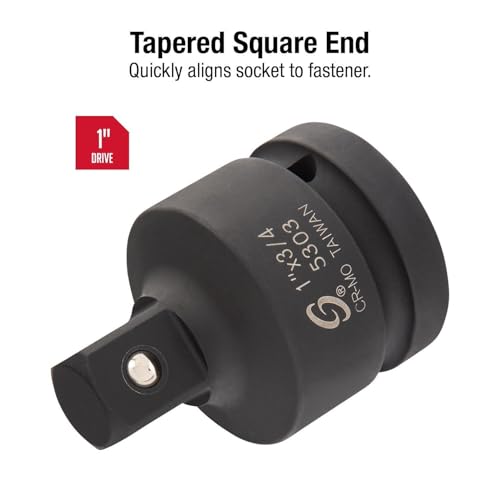 SUNEX TOOLS 5303, 1 Inch Drive, 1" Female x 3/4" Male Impact Adapter, Cr-Mo Steel, Ball Detent, Tapered Square End, Meets ANSI Standards by Sunex Tools - Image 2