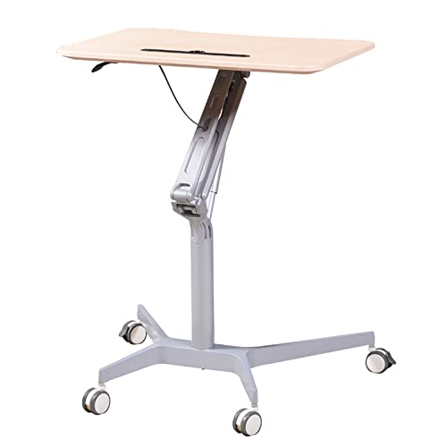 Mesa de altura ajustable con ruedas para personas mayores postradas en cama, mesa auxiliar móvil para cama de hospital o sofá de lectura