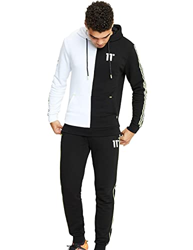 11 Degrees Pantalon Colour Block Jogger Hombre Negro M