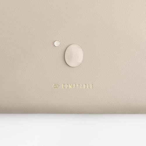 Image of Comfyable Leather Laptop Sleeve Compatible with 16 Inch MacBook Pro M5 Pro /Max & 15 Inch MacBook Air M5 2026 (Loose Fit), Dark Beige
