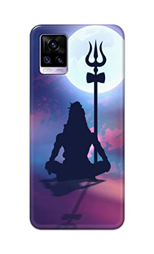 Image of Printed Hard Back Cover Case for Vivo V20 | Vivo V20 2021 Back Cover (Lord Shiva) -1302