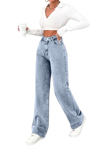 Image of Glossia Women Baggy Jeans || Women Jeans Pant || Baggy Jean's for Women's High Waist || Straight Jean's for Women's || Ladies Jean,s for Woman || Loose Jean,s for Woman Stylish (B0DSC97KXX)