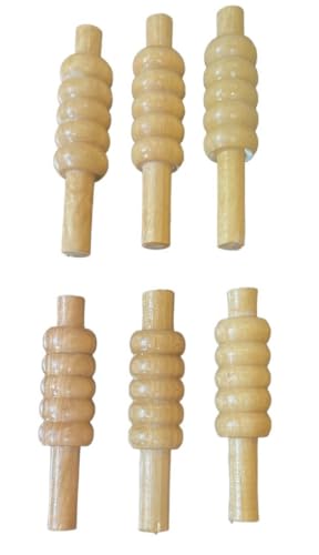 Naqqash sports Standard Size Cricket Wicket Heavy Wood Bails, Pack of 06 Pieces