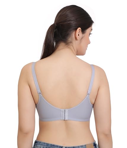 Image of GLAMORAS Nylon Blend Full Coverage Minimizer Everyday Bra for Women | Seamless, Wirefree, Padded Everyday Bra with Soft Cups | Size: 34-42, B Cup