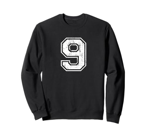 Number 9 Nine Distressed Vintage Sports Training Practice �g���[�i�[