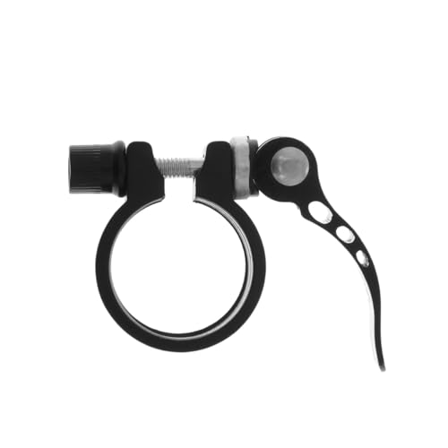 Mobestech アルミ合製クイックリリース座管クランプ ブラック ロードバイク対応 工具不要 固定ギア用 簡単取り付けサイクリングアクセサリー