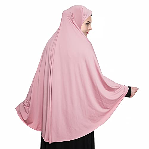 Women's High Stretch Hijab Muslim Arabian Long Milk Silk Purity Color Chiffon Hijab2