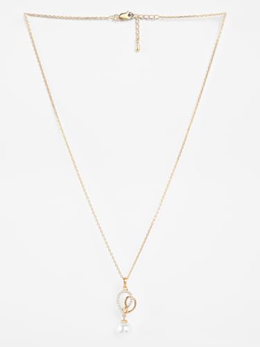 Image of CLARA 925 Silver Zahab Pearl Interlocked Pendant Earrings Chain Necklace