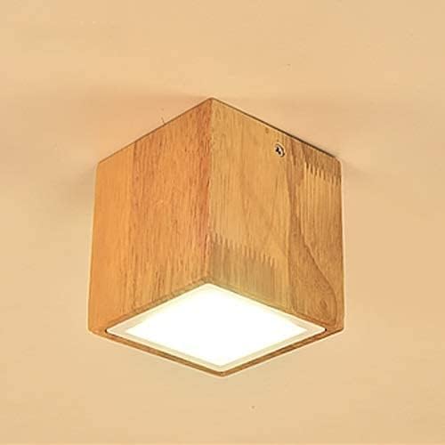 Spotlight，3W 6000K White Light Square Wood Led Ceiling Light Downlight, Lighting Fixture White Spotlight Lamp Easy and Fast Installation Lighting,Ceiling Outdoor Lights/s