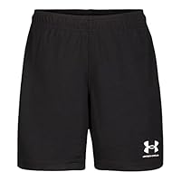 Under Armour Boys' Performance Tech Soccer Shorts, Elastic Waistband and Logo Detail Black