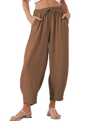 Image of EVALESS Women's High Waisted Wide Leg Palazzo Trousers