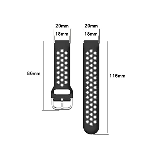 Correa de silicona de 22mm para Garmin Forerunner 245 645 Vivoactive 3 Music Venu ágata 5