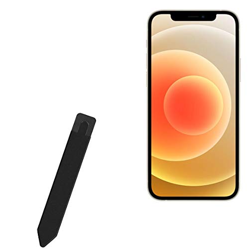 BoxWave Stylus Pouch Compatible with Apple iPhone 12 Mini (Stylus Pouch Stylus PortaPouch, Stylus Holder Carrier Portable Self-Adhesive for Apple iPhone 12 Mini - Jet Black