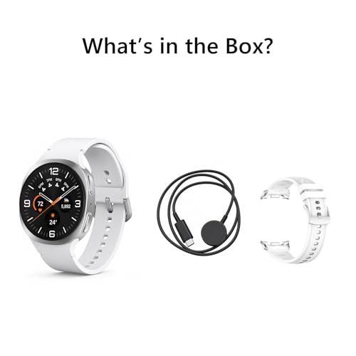 Image of Samsung Galaxy Watch 8 (2025) Bluetooth Smartwatch, Intl Version - Fitness & Sleep Tracking,Heart Rate Monitor, Android Compatible (Not for iOS) - with Extra Hybrid Band (Silver, 44mm)