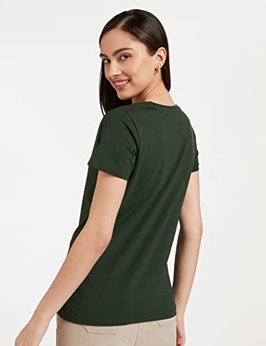 Image of Amazon Brand - Symbol Women Cotton Stretch Regular Fit Round Neck Half Sleeve T-Shirt (Available in Plus Sizes)