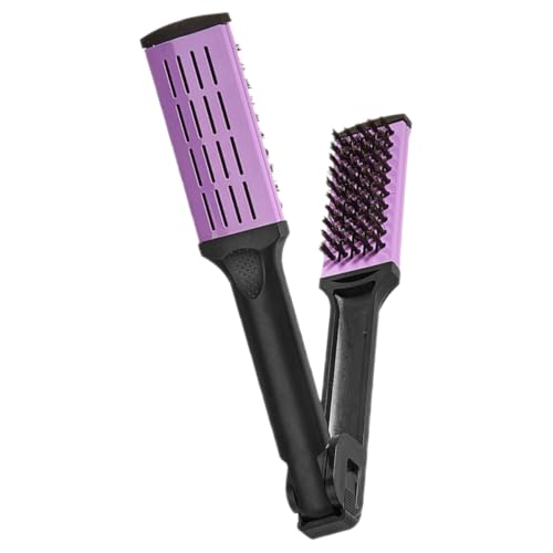 Peine alisador V-shaped para cabello color violeta miniatura 1