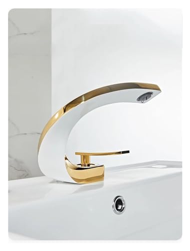 Robinet de salle de bain mitigeur à manche unique en laiton pour vasque - 4