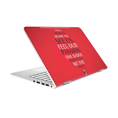 Autocollant AC Milan Typographie Art Vinyle de Head Case Designs pour HP