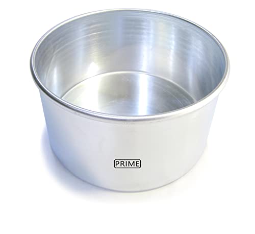 Image of Prime Bakers and Moulders Round Aluminum Baking Cake Pan /Mould For Oven (5 Inch), Silver