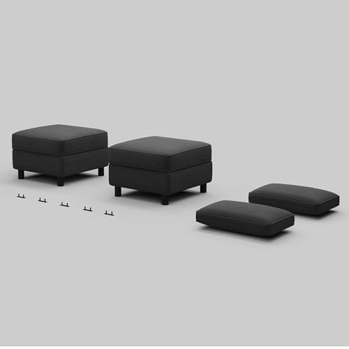 Belffin Modular Sofa Storage Ottoman with Pillows (Set of 2)
