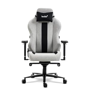 Master Gaming Chair, Ergonomic Office Chair for Adults with 4D Armrests, Comfortable Computer Chair for Home with Adjustable 4-Way Built-in Lumbar Support (Ash Grey, Standard)