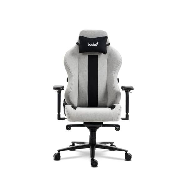 Master Gaming Chair, Ergonomic Office Chair for Adults with 4D Armrests, Comfortable Computer Chair for Home with Adjustable 4-Way Built-in Lumbar Support (Ash Grey, Standard)