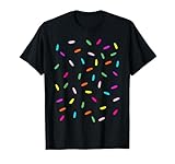 This cute Rainbow Sprinkles Ice Cream Costume T-Shirt features colorful sprinkles for a vanilla, chocolate or strawberry ice cream or other dessert costume. Whether donut, cake or cookie this sprinkle t shirt will work a treat. This shirt with sprink...