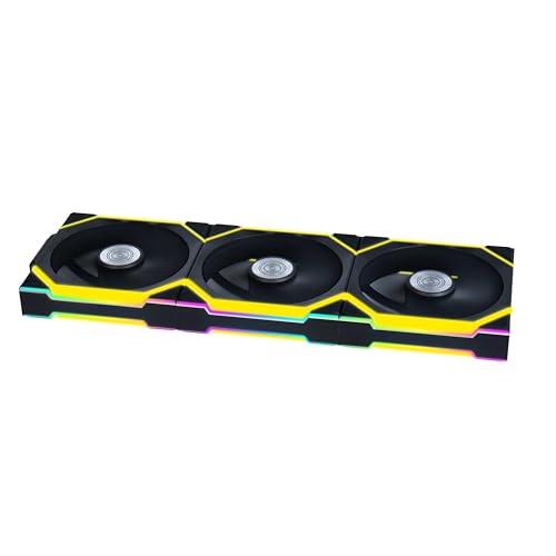 Lian Li UNI SL Wireless PC Fan 120mm RGB - Set of 3 Gaming Computer Fans Black | PWM Fan - 40 ARGB LEDs - Up to 2000 RPM - Plug-in System - High by Lian Li - Image 4